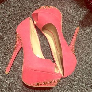 Coral Platform Heels